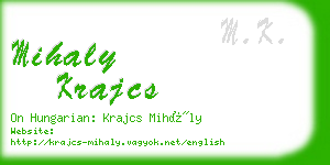 mihaly krajcs business card